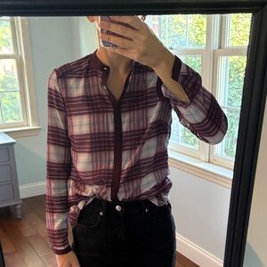 H&M plaid blouse